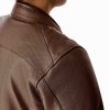 103644 Roadster Air D30 Ladies Leather Jacket Brown010