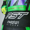 3238 ProSeries Evo Airbag CE Mens Leather Suit neon green, purple bolt Front 003
