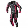 3238 ProSeries Evo Airbag CE Mens Leather Suit neon pink, white lightning Front 001