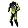 103602 Pro Series D3O Airbag Mens Leather Suit Black Flo Yellow 01