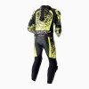 103602 Pro Series D3O Airbag Mens Leather Suit Black Flo Yellow 003