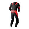 blk red suit back 103634 Tractech D3O CE Mens Leather Suit Black Flo Red 001