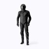 103604 S1 D3O Mens Leather Suit Black Grey Flo Green 016 Black