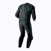 103604 S1 D3O Mens Leather Suit Black Grey Flo Green 002 Black Black Green