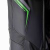 103604 S1 D3O Mens Leather Suit Black Grey Flo Green 008