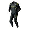103604 S1 D3O Mens Leather Suit Black Grey Flo Green 001 Black Grey Yellow
