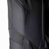 103604 S1 D3O Mens Leather Suit Black Grey Flo Green 008 Black Black Black