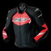 103635 Tractech Evo 5 D3O Mens Leather Jacket blk red wht