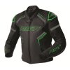 103605 S1 D3O Mens Leather Jacket Black Grey Green 002