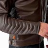 103638 Roadster Air D30 Mens Leather Jacket Brown 007