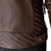 103638 Roadster Air D30 Mens Leather Jacket Brown 008