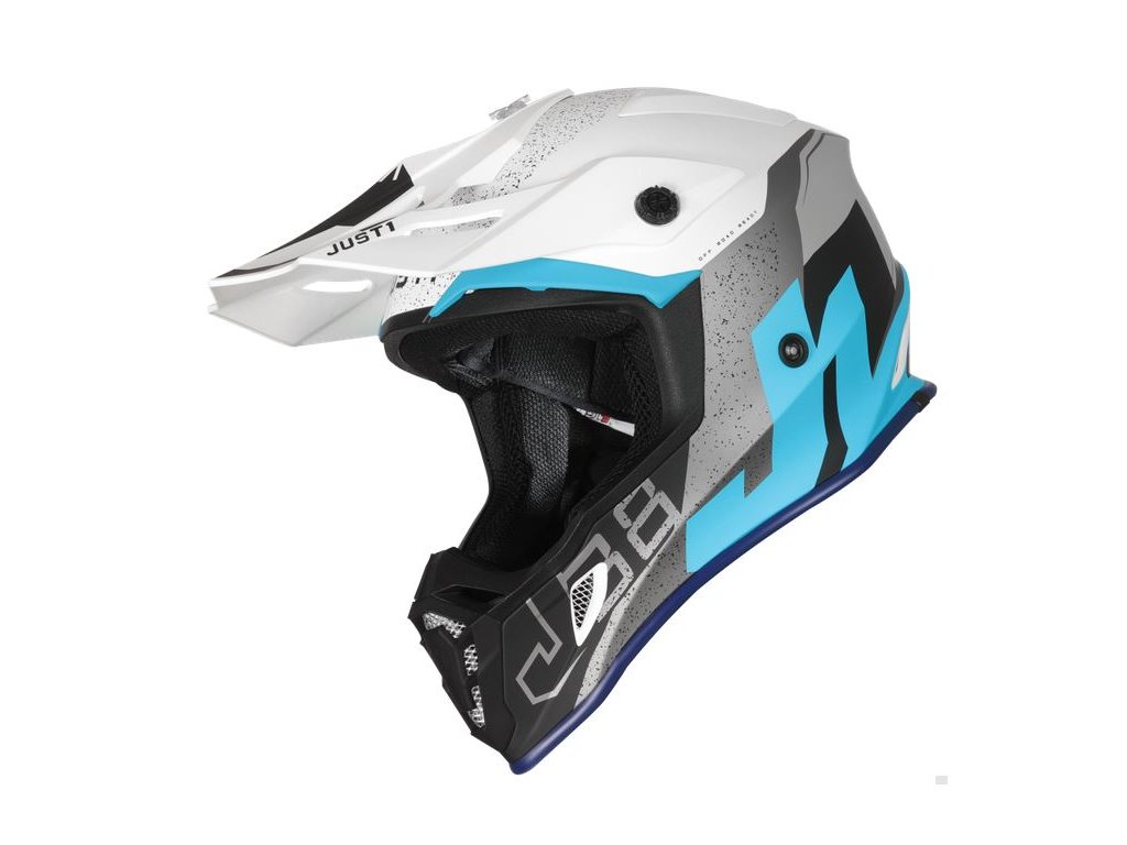 Přilba JUST1 J38 KORNER světle modro/bílá
