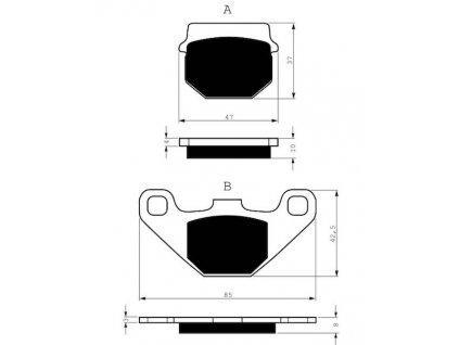 Brzdové destičky Goldfren AD042 pro Peugeot, Suzuki a Piaggio Vespa