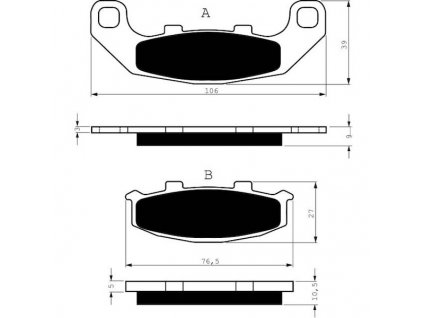 Brzdové destičky Goldfren AD044 pro Kawasaki a Suzuki