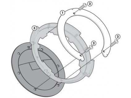 Objímka GIVI BF32 pro uchycení tankvaku na nádrže Kawasaki