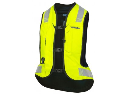 Airbagová vesta na motorku Helite Turtle 2 HiVis yellow rozšířená