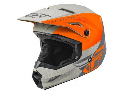 Přilba FLY RACING KINETIC STRAIGHT Orange/Grey