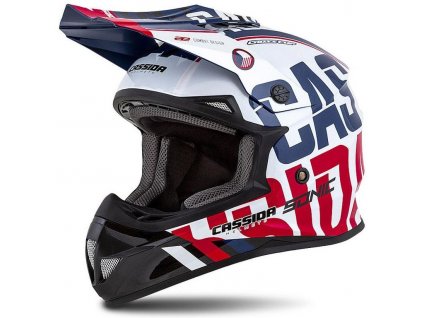 Přilba Cassida Cross Cup Sonic Red/Blue/White/Black