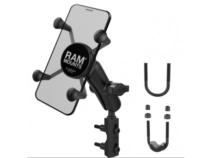 Držák na mobil X-GRIP s uchycením na objímku brzdové/spojkové páčky/řídítka motocyklu RAM MOUNTS