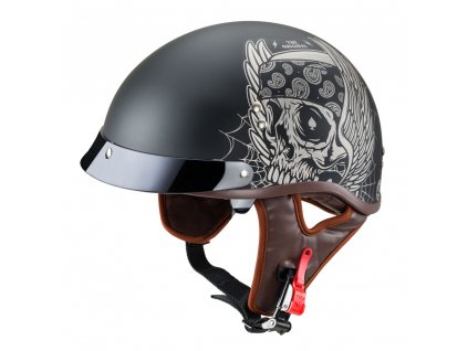 Moto přilba W-TEC Black Heart Longroad Skull