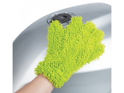 Mycí rukavice NOODLE WASH GLOVE OXFORD mikrovlákno, zelená fluo