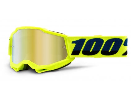 Dětské brýle 100% ACCURI 2 žluté, zrcadlové zlaté plexi