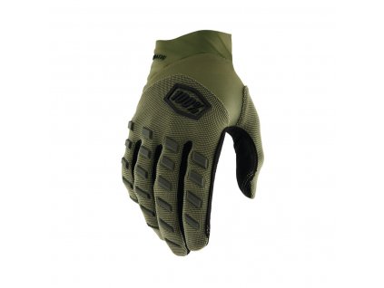 Moto rukavice AIRMATIC 100% - USA (army zelená)