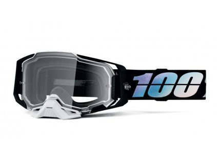 Moto brýle 100% ARMEGA KRISP, čiré plexi