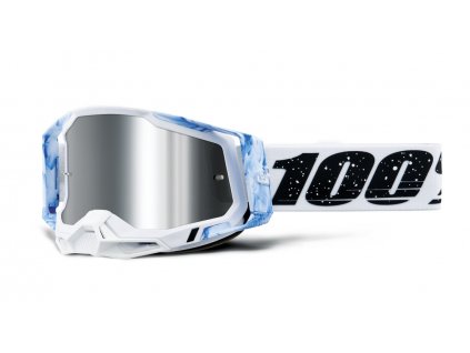 Moto brýle 100% RACECRAFT Mixos, stříbrné plexi
