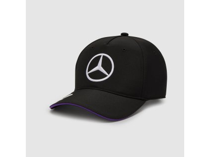 Dětská týmová kšiltovka Lewis Hamilton - Mercedes AMG F1 2024 černá
