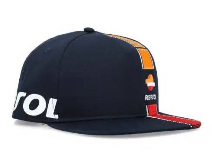 Týmová kšiltovka Repsol s rovným kšiltem tmavě modrá