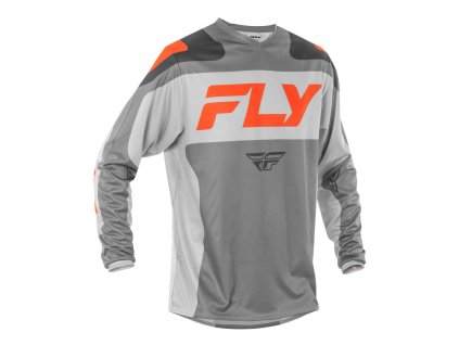 Dres FLY RACING F-16 USA 2025 šedá/oranžová