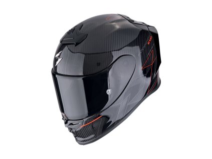 Helma SCORPION EXO-R1 EVO CARBON AIR CYNERGY černo/červená  + pinlock, kouřové plexi ZDARMA