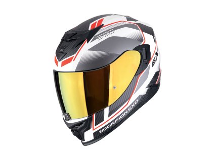 Helma SCORPION EXO-520 EVO AIR LENA matná bílo/stříbrno/červená  + pinlock zdarma