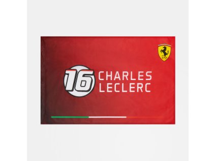 Vlajka Scuderia Ferrari F1 Charles Leclerc SF červená