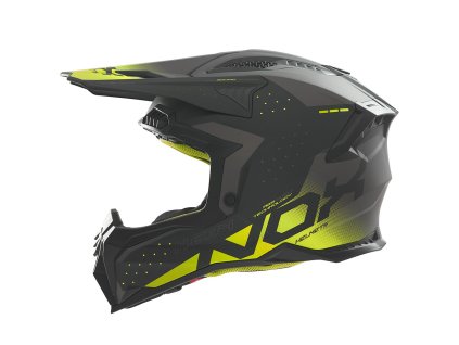 Přilba N634 NOX černá matná,žlutá fluo 2025