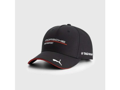Týmová kšiltovka Porsche Motorsport s logy sponzorů černá