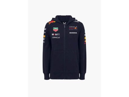 Dětská týmová mikina na zip Oracle Red Bull Racing s logy sponzorů
