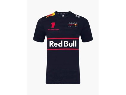 Týmové tričko Oracle Red Bull Racing s logy sponzorů - Max Verstappen