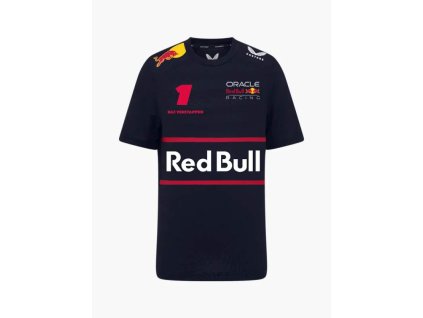 Dětské týmové tričko Oracle Red Bull Racing s logy sponzorů - Max Verstappen