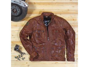 Kožená pánská bunda 4SR Gangster brown Racing Syndicate