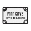 Plechová cedule MAN CAVE OXFORD černá/bílá, rozměr 30 x 20 cm