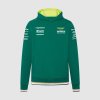 Týmová mikina s kapucí Aston Martin F1 Team 2024 zelená