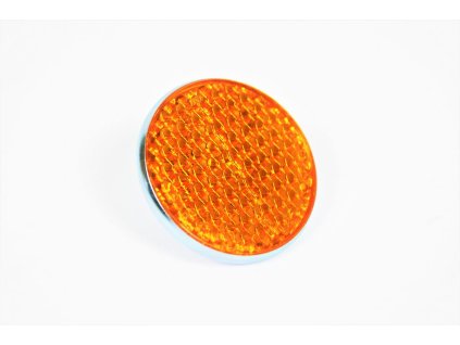 Odrazka kulatá oranžová se šroubem (kryt zinek D-57mm) -e-