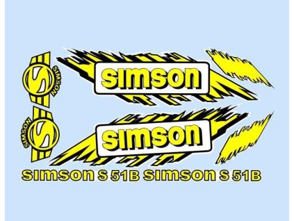 Sada nálepek SIMSON žlutá