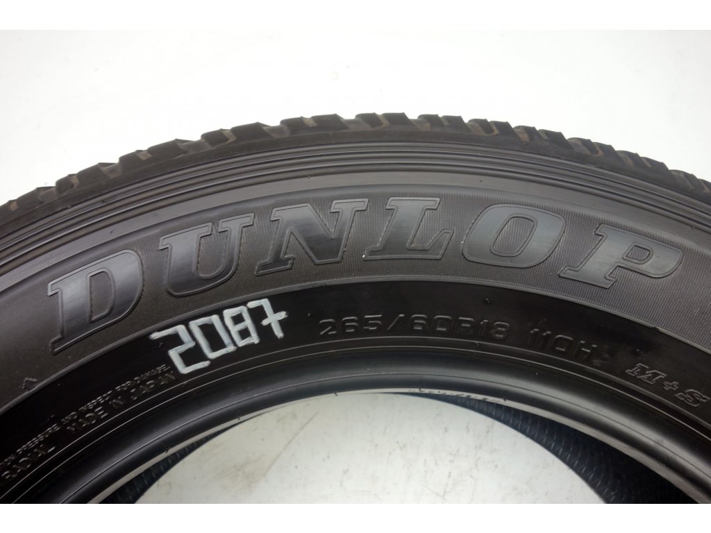 Letní Dunlop 265/60R18 - 4ks - vzorek cca 8,2 mm
