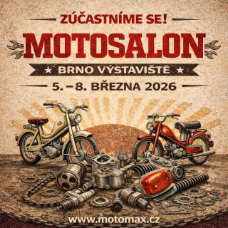 MOTOSALON Brno 2026 🛵 📍Brněnské výstaviště 📆5.–8. 3. 2026 🔥Po celou dobu akce se na našem stánku můžete osobně setkat s...