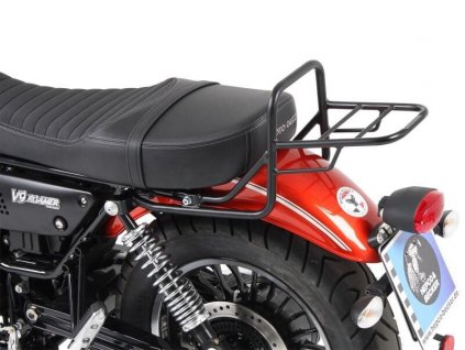 12172 horni trubkovy nosic kufru na moto guzzi v9 bobber special edition 21 pro dlouhe sedadlo cerny
