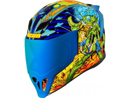 Helma na motorku ICON AIRFLITE BUGOID BLITZ modrá