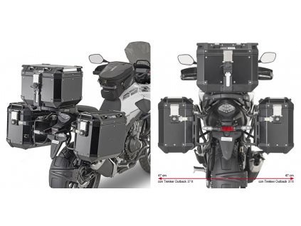 PLO1171CAM trubkový nosič bočních kufrů PL ONE-FIT pro Honda CB 500 X (19-23)